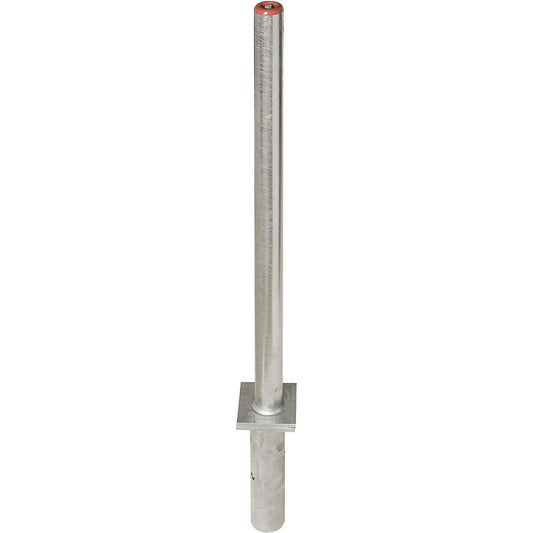 Barrier post made of steel, for setting in concrete, Ø 60 mm, hot dip galvanised.