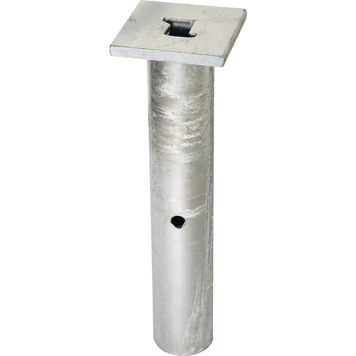Barrier post made of steel, for setting in concrete, Ø 60 mm, hot dip galvanised.