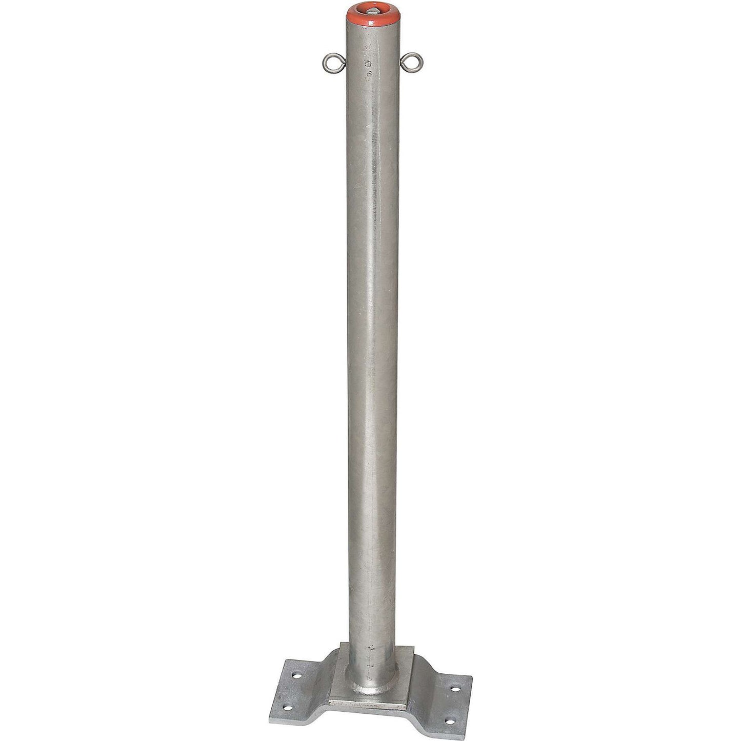Barrier post made of steel, for bolting in place, Ø 76 mm, hot dip galvanised.