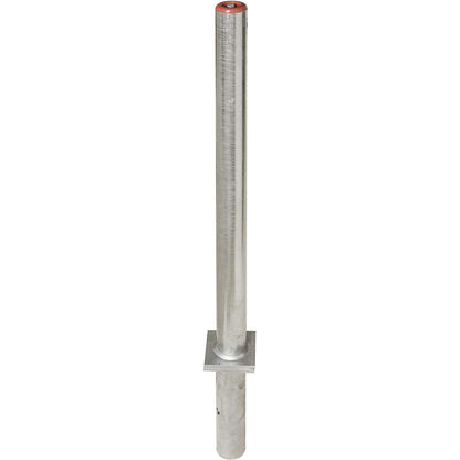 Barrier post made of steel, for setting in concrete, Ø 76 mm, hot dip galvanised.