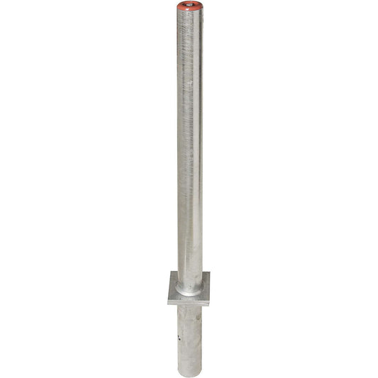 Barrier post made of steel, for setting in concrete, Ø 76 mm, hot dip galvanised.