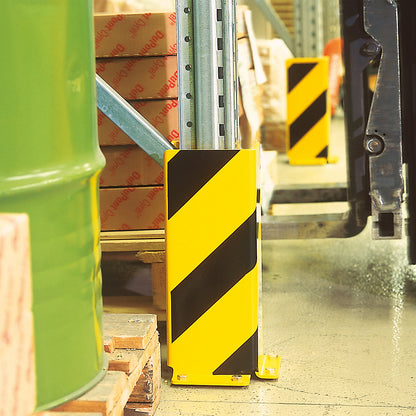 Collision protection, steel, HxWxD 400 x 148 x 160 mm, L-profile.