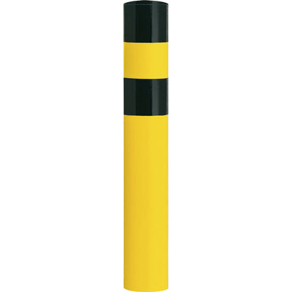 Crash protection bollard, size XL, black/yellow, for concreting in.