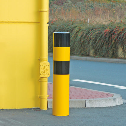 Crash protection bollard, size XL, black/yellow, for concreting in.