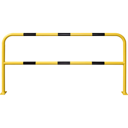 Protective barrier rail, steel, Ø 48 mm, for bolting in place, width 2000 mm, plastic coated.