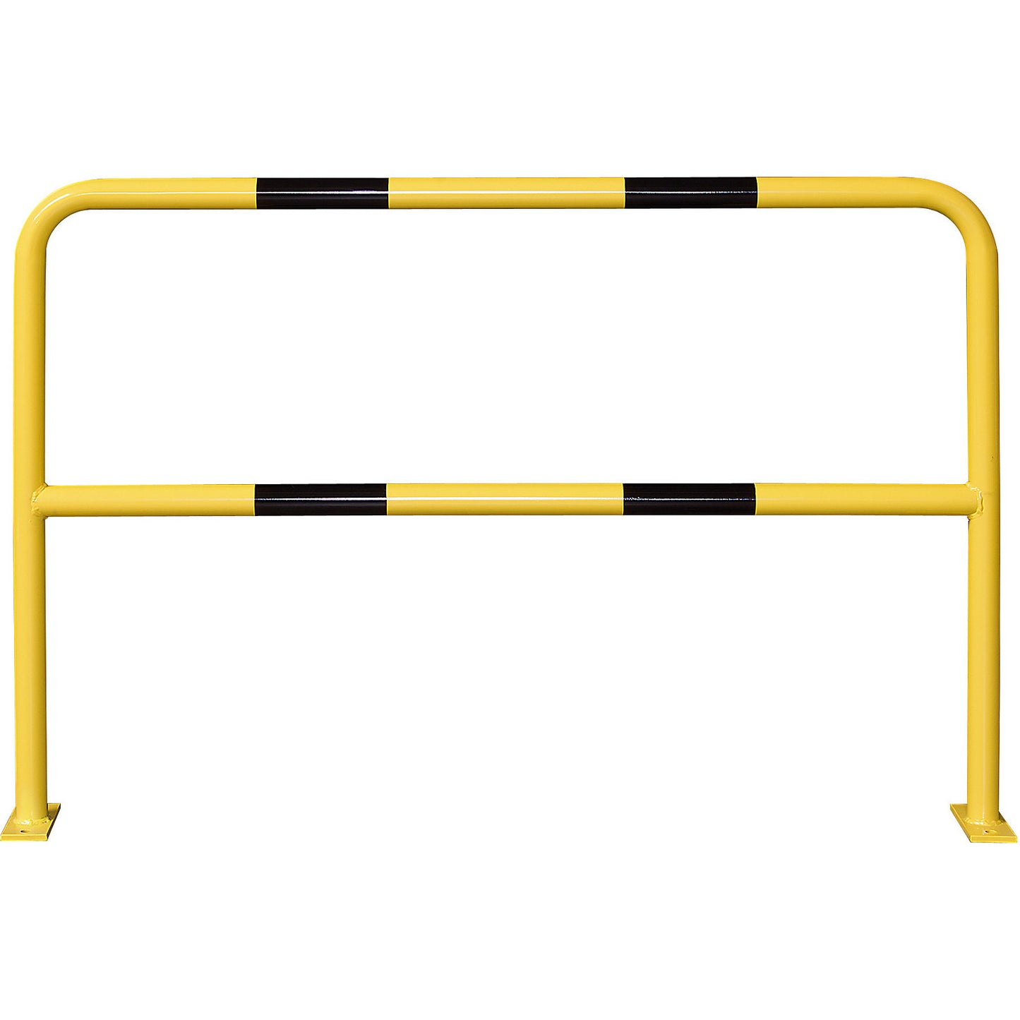 Protective barrier rail, steel, Ø 48 mm, for bolting in place, width 1500 mm, zinc plated/coated.