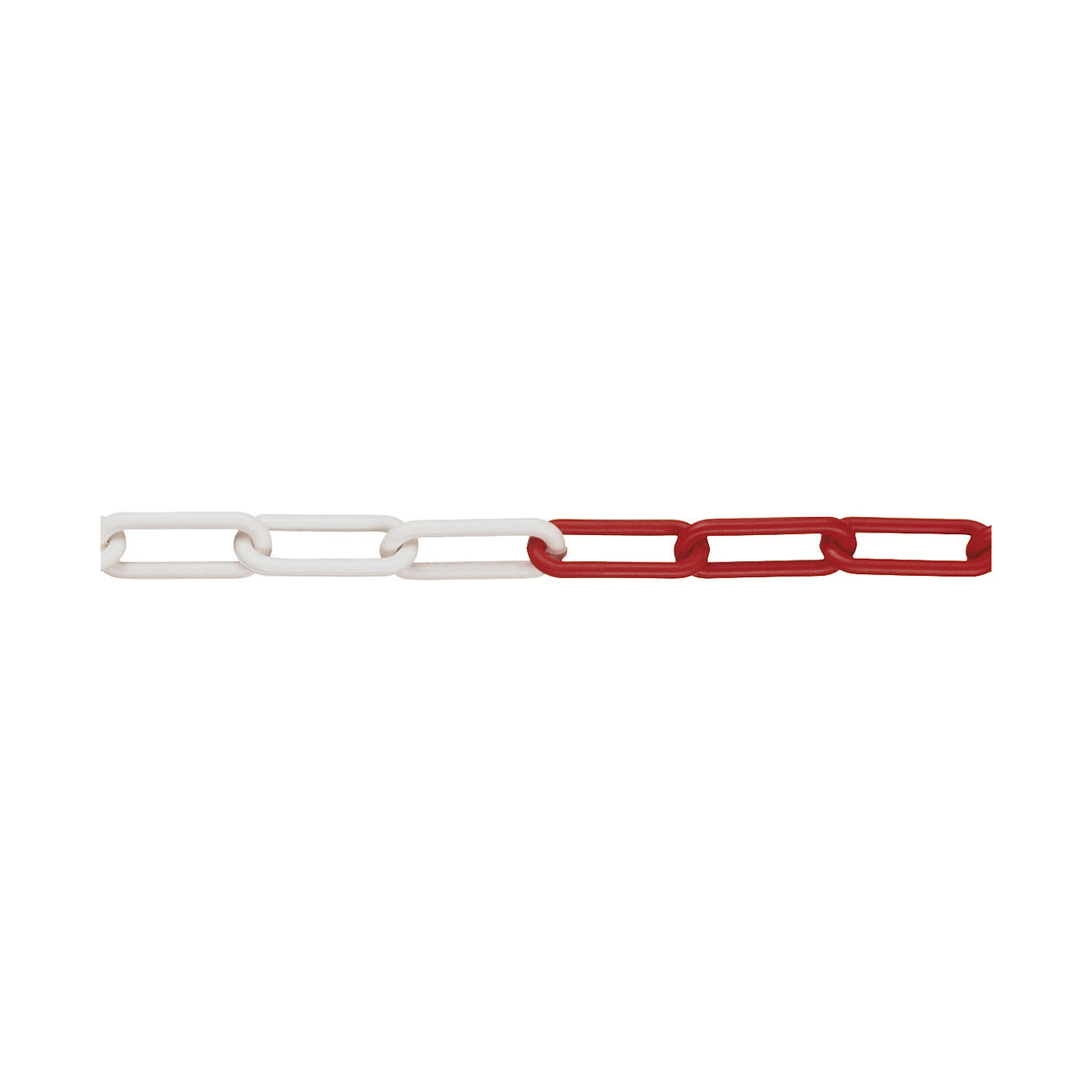 PE link chain, link thickness 6 mm, band length 10 m, red/white.