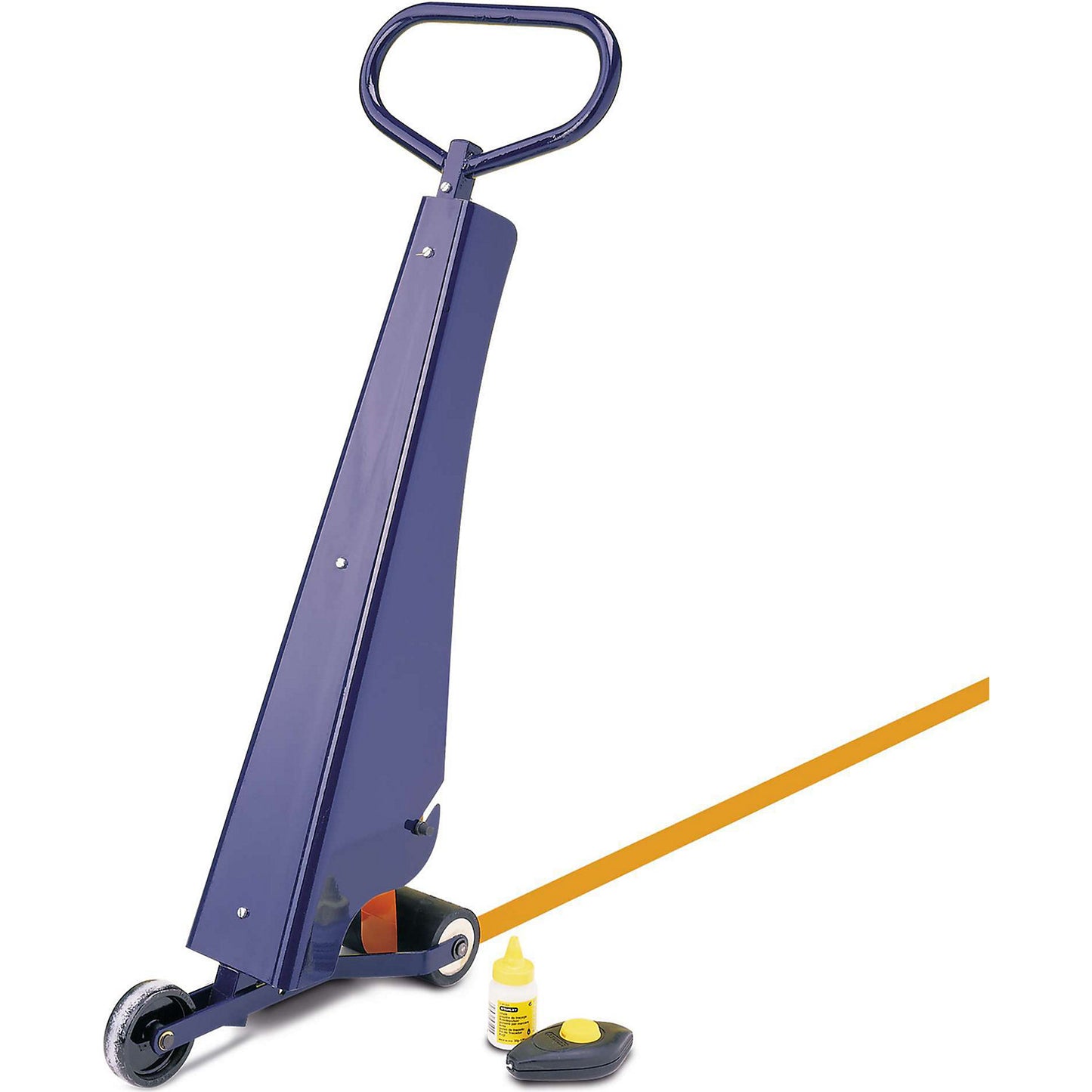 Marking set, floor marking device and tape, tape colour orange.
