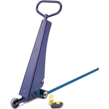 Marking set, floor marking device and tape, tape colour blue.