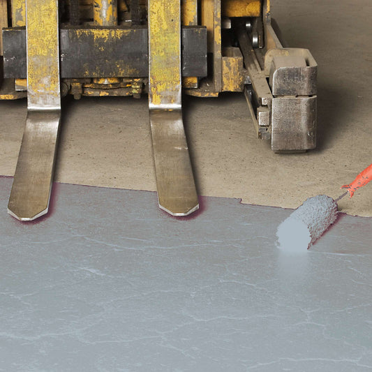 Anti slip hall marking paint, 5 litre bucket, silver grey.