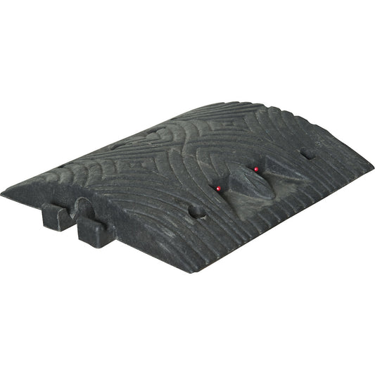 Speed ramp, recycled plastic, height 70 mm, max. 10 km/h, standard element, black.