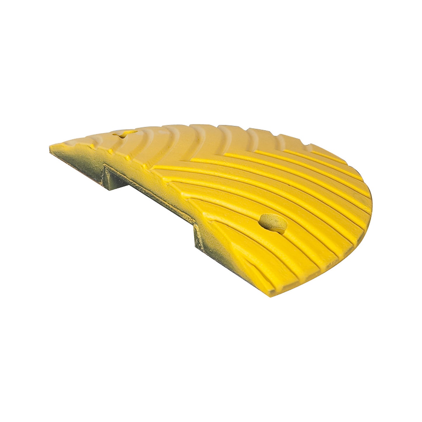 Speed ramp, recycled plastic, height 50 mm, max. 20 km/h, end element with groove.