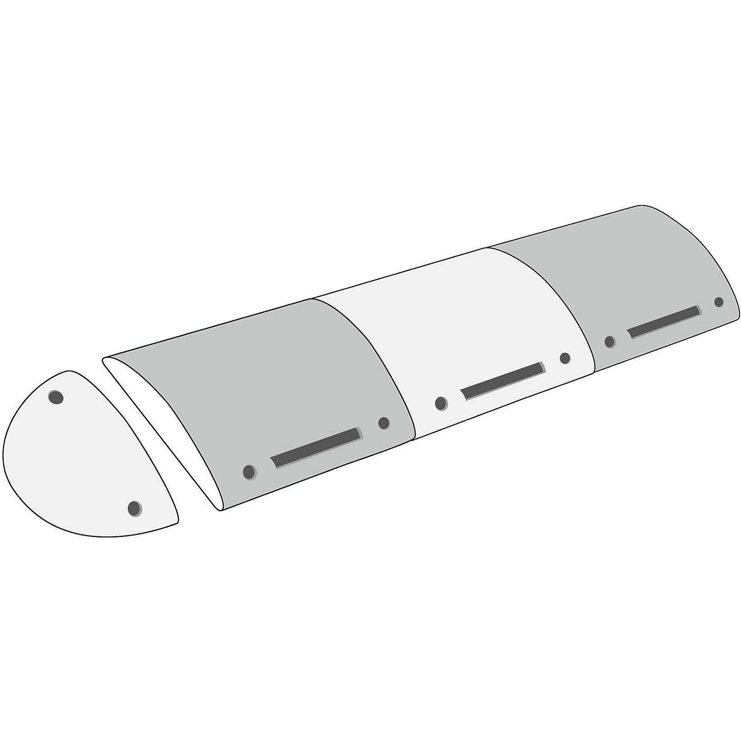 Speed ramp, recycled plastic, height 70 mm, max. 10 km/h, standard element, black.
