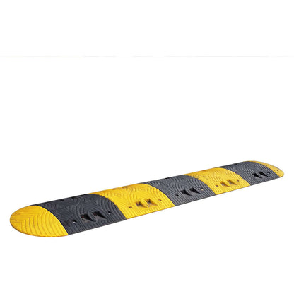 Speed ramp, recycled plastic, height 70 mm, max. 10 km/h, end element with groove.