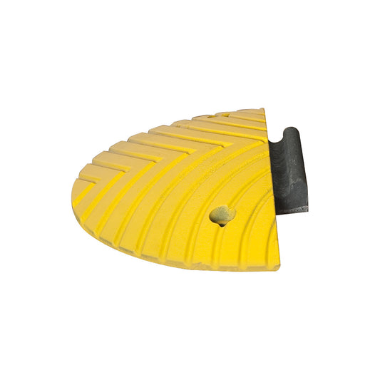 Speed ramp, recycled plastic, height 50 mm, max. 20 km/h, end element with tongue.
