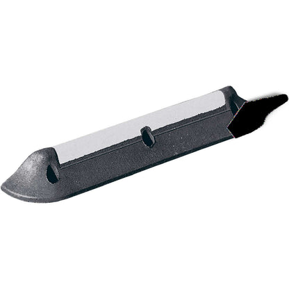 Wheel stop, LxWxH 750 x 120 x 100 mm, reflective black/white.
