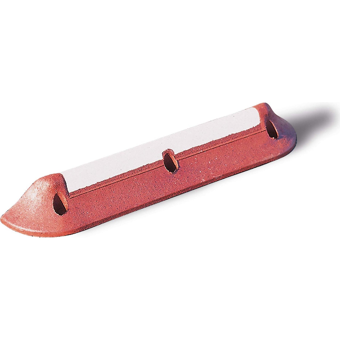 Wheel stop, LxWxH 750 x 120 x 100 mm, reflective red/white.