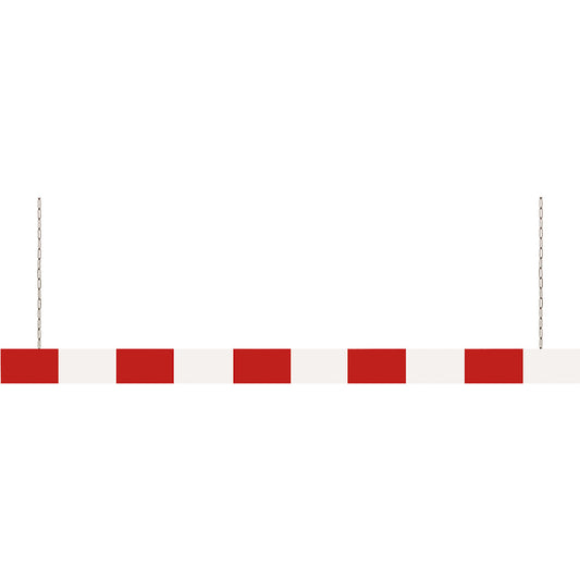 Aluminium height limiter, red-white reflective, length 5000 mm.