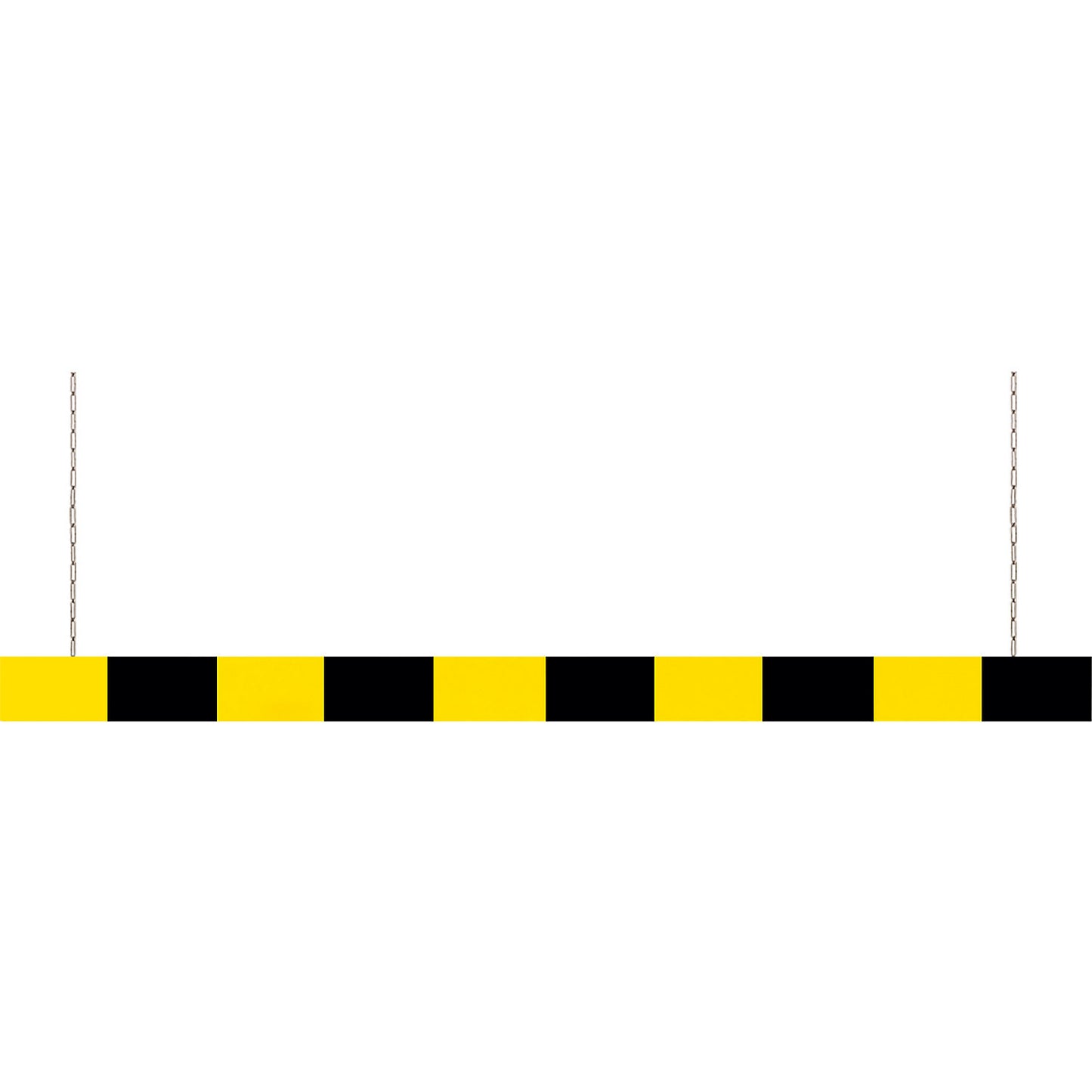 Aluminium height limiter, black-yellow reflective, length 5000 mm.