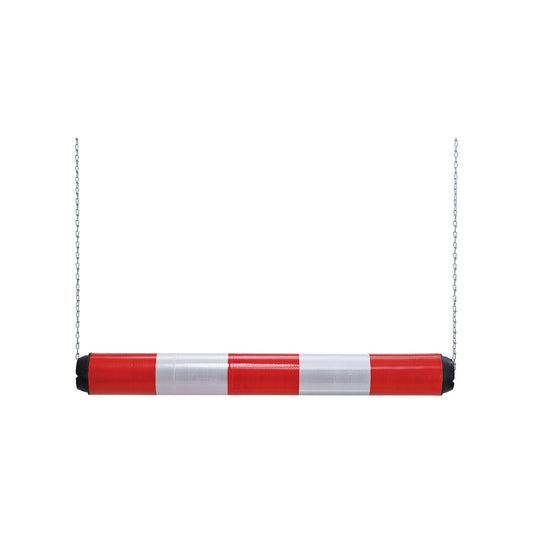 Plastic height limiter, length 950 mm, reflective red/white.