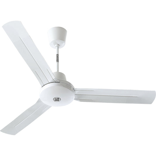 TROPICAL ceiling fan, rotor blade Ø 1420 mm, painted light grey / painted white.