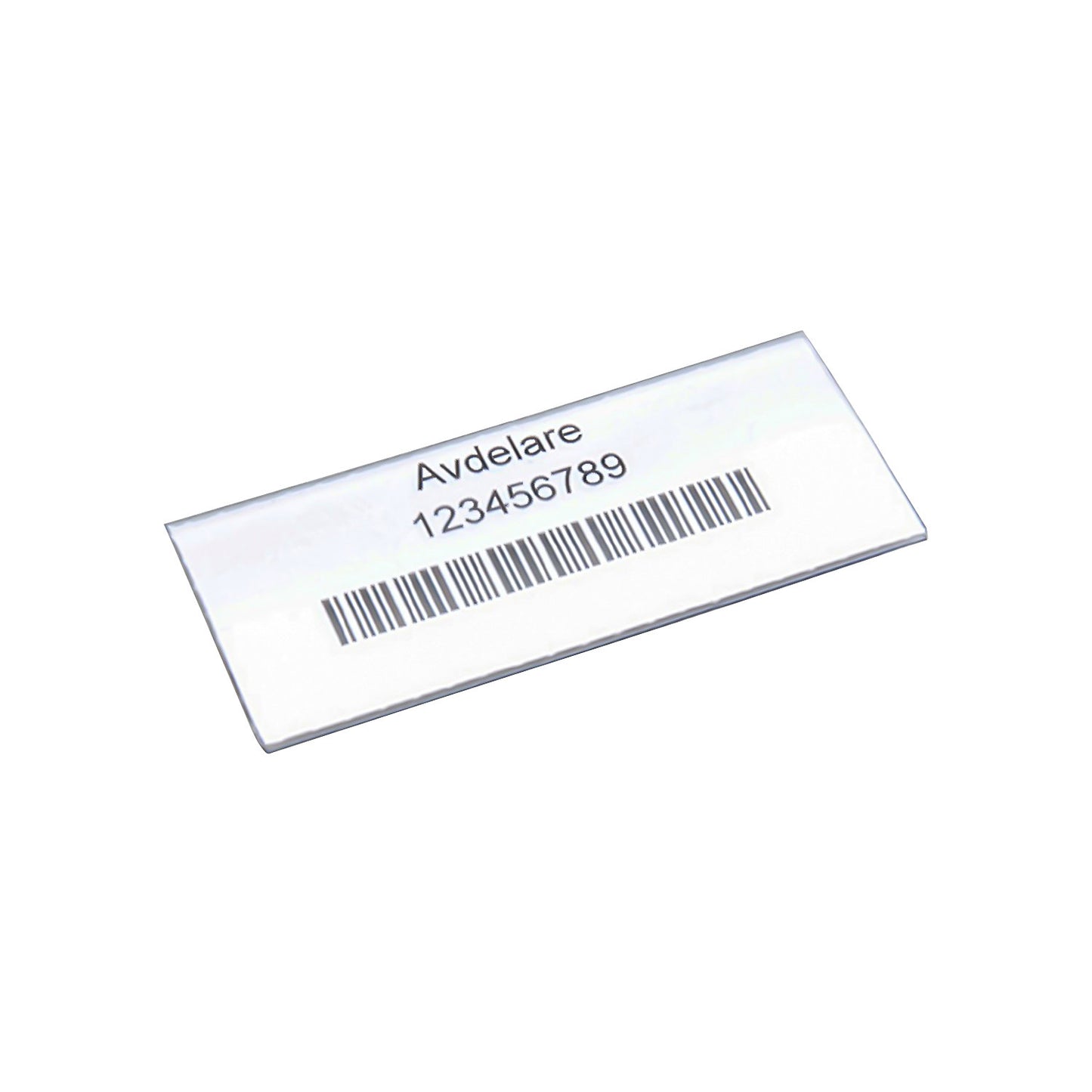 Labels with holder, for shelf bin, height 30 mm, width 75 mm, pack of 100.