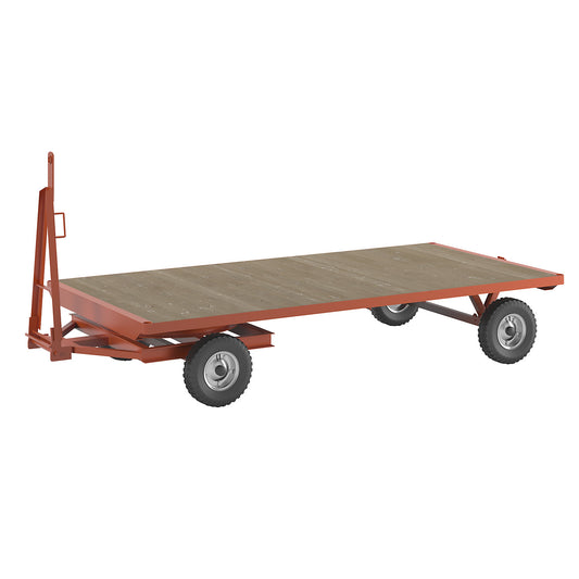 Trailer, 2-wheel turntable steering, max. load 2 t, platform 3.0 x 1.5 m, pneumatic tyres.