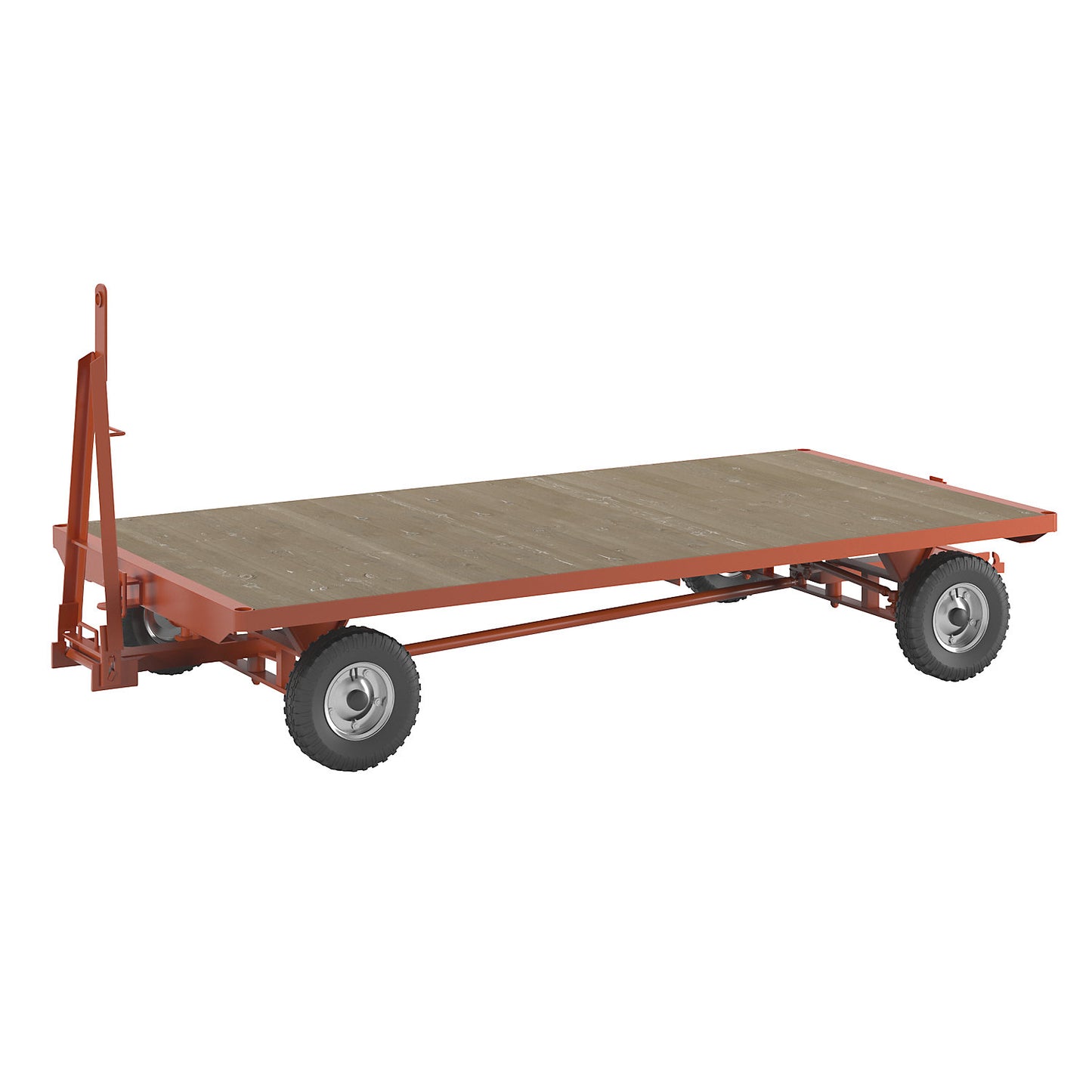 Trailer, 4-wheel linked ackerman steering, max. load 3 t, platform 3.0 x 1.5 m, pneumatic tyres.