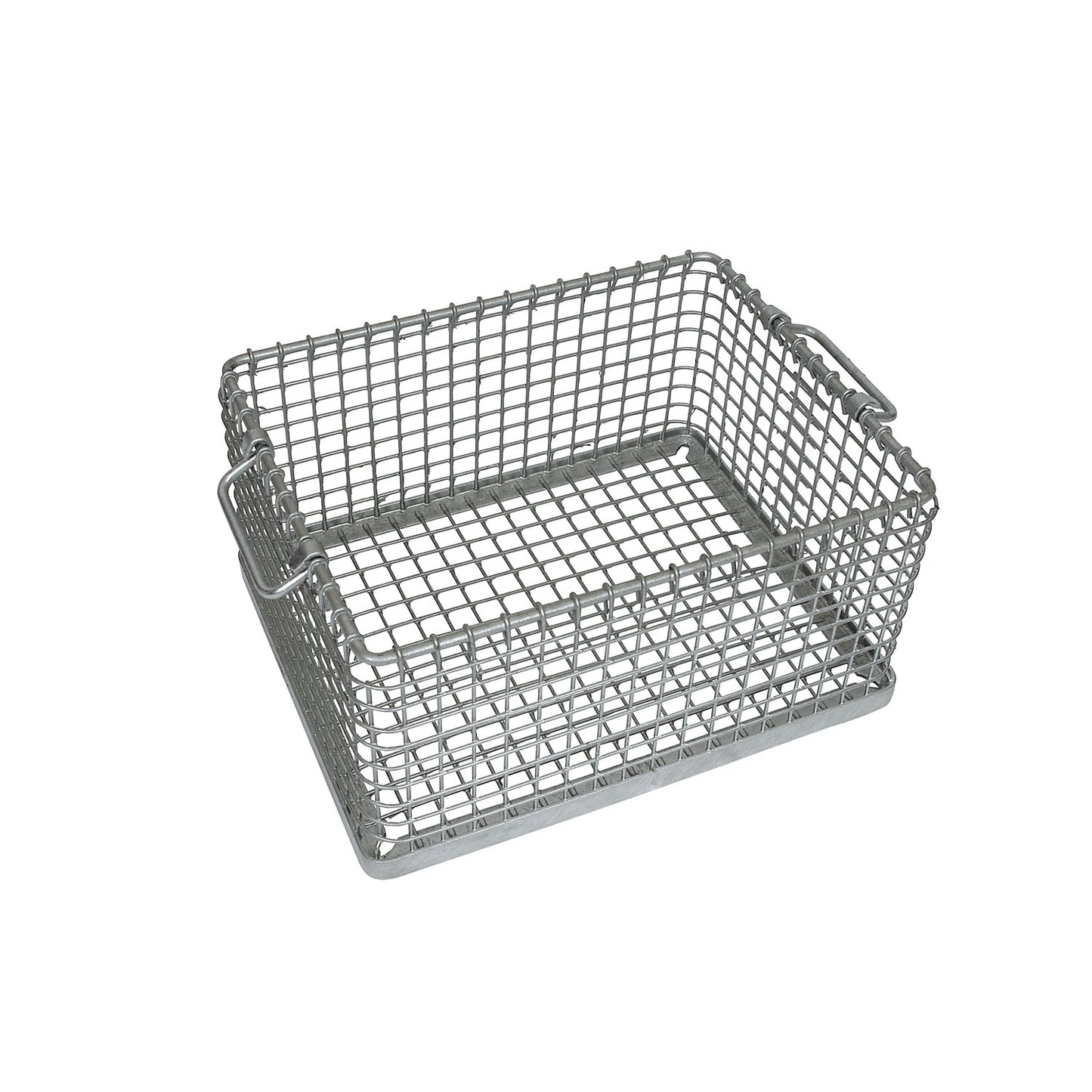 Stacking basket for heavy items, narrow mesh size, external dims. LxWxH 465 x 365 x 240 mm.