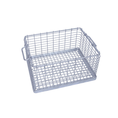 Stacking basket for heavy items, large mesh size, external dims. LxWxH 465 x 365 x 240 mm.