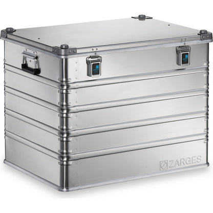 Aluminium transport case, capacity 239 l, internal LxWxH 750 x 550 x 580 mm, robust construction.