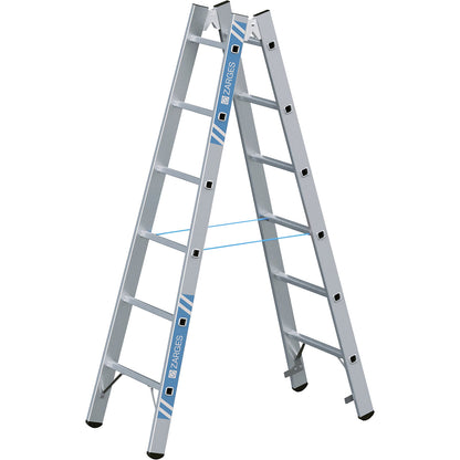 Professional rung ladder, double sided, 2 x 6 rungs.
