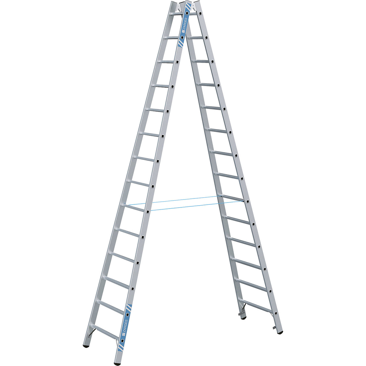 Professional rung ladder, double sided, 2 x 14 rungs.