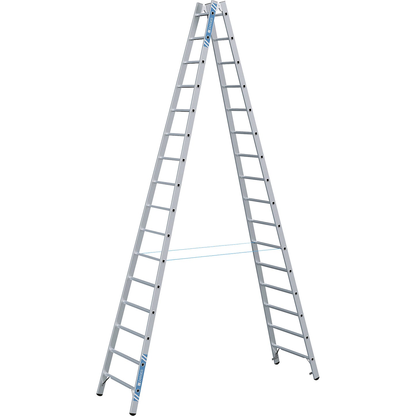 Professional rung ladder, double sided, 2 x 16 rungs.