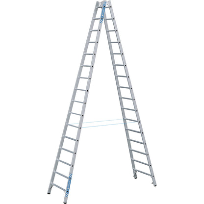 Professional rung ladder, double sided, 2 x 16 rungs.