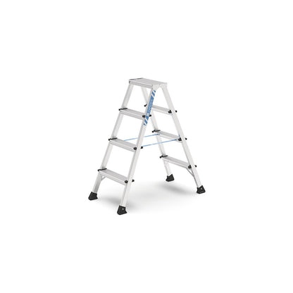 Professional step ladder, anodised, double sided, 2 x 4 steps.