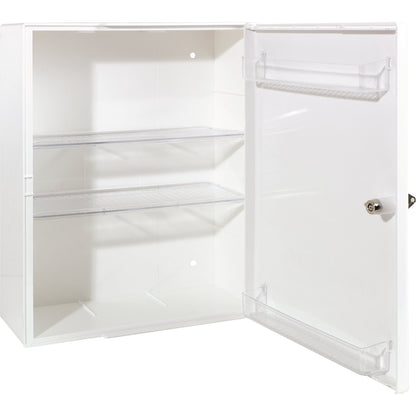 First aid cupboard, DIN 13157, without contents, white, depth 150 mm, HxW 429 x 315 mm.