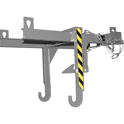 Forklift support bar for tilting skips and stacking containers, for cranes, max. load 500 kg, for container size 0.3 m³.