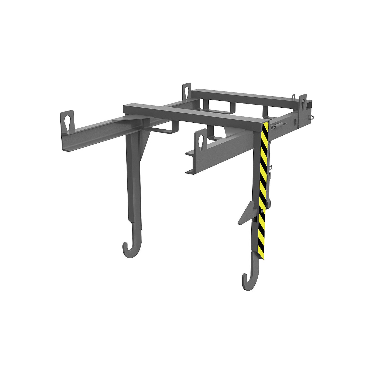 Forklift support bar for tilting skips and stacking containers, for cranes, max. load 1000 kg, for container size 0.55 m³.