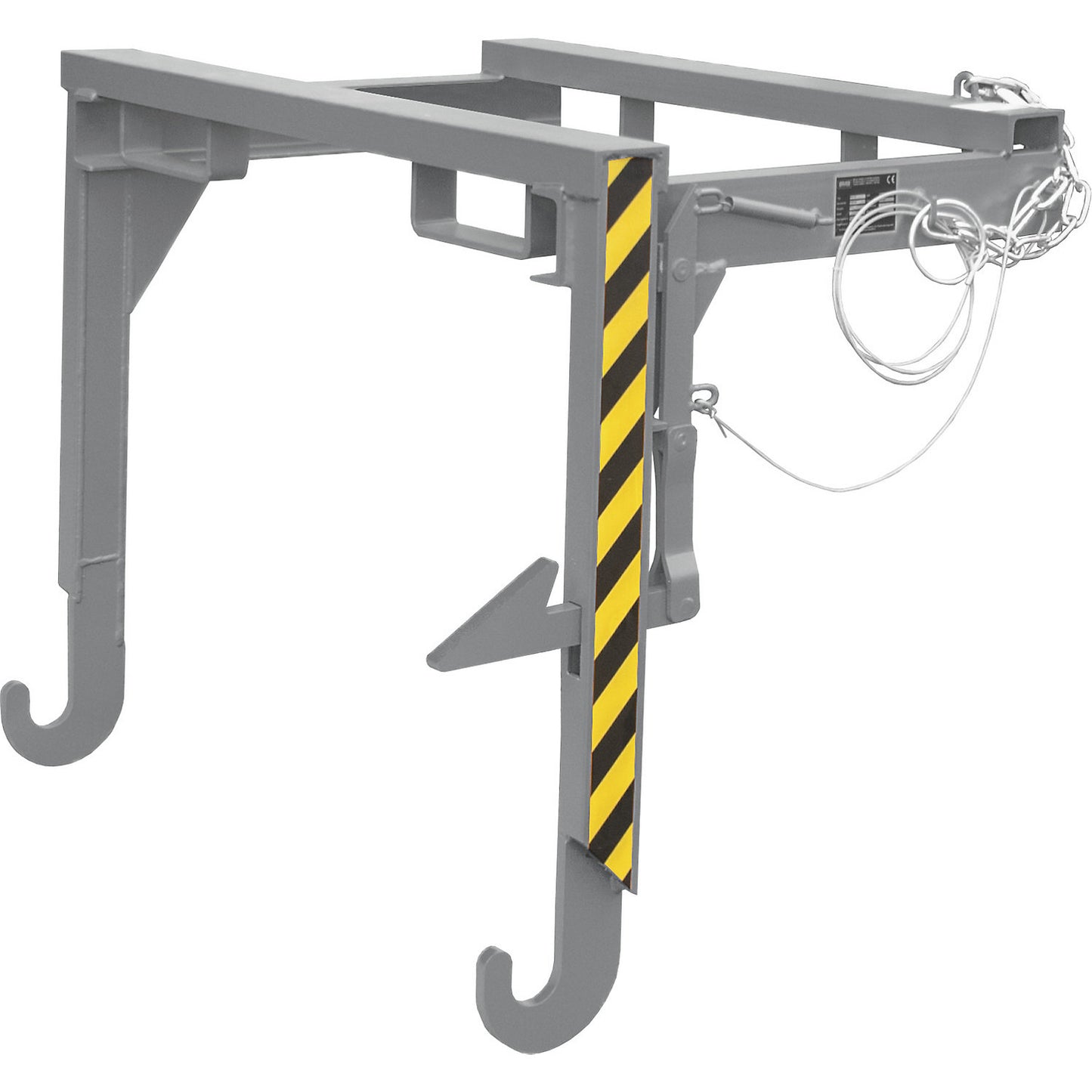Forklift support bar for tilting skips and stacking containers, not for cranes, max. load 2000 kg, for container size 0.9 m³.