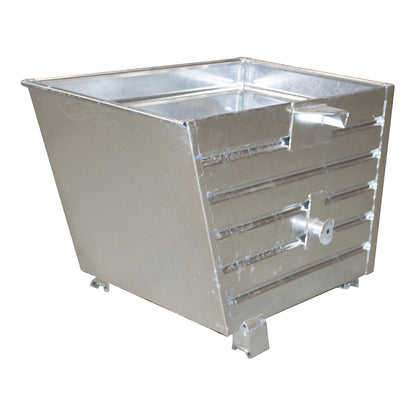 Tipping skip, stackable, capacity 0.7 m³, hot dip galvanised in accordance with EN ISO 1461.