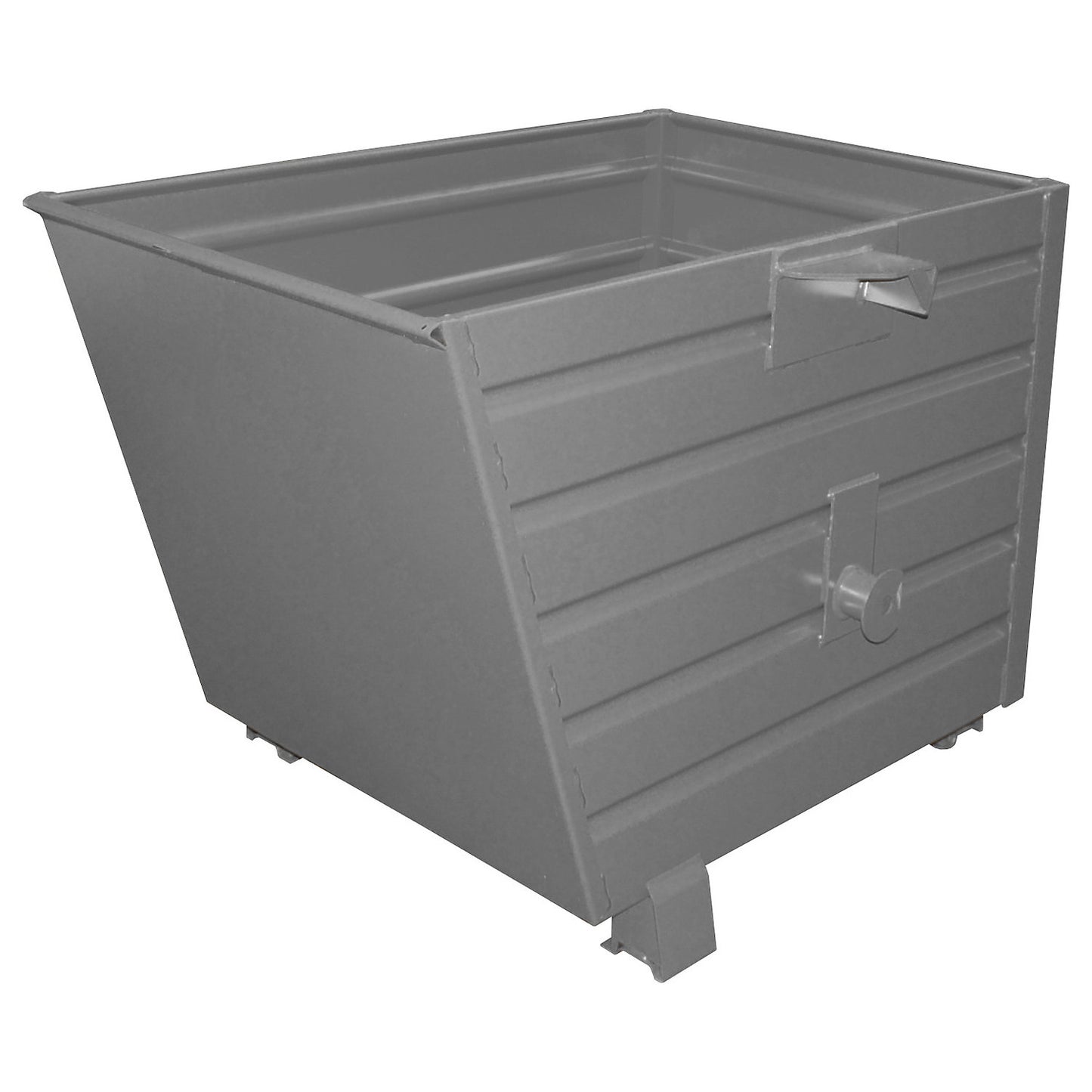 Tipping skip, stackable, capacity 0.7 m³, mouse grey RAL 7005.