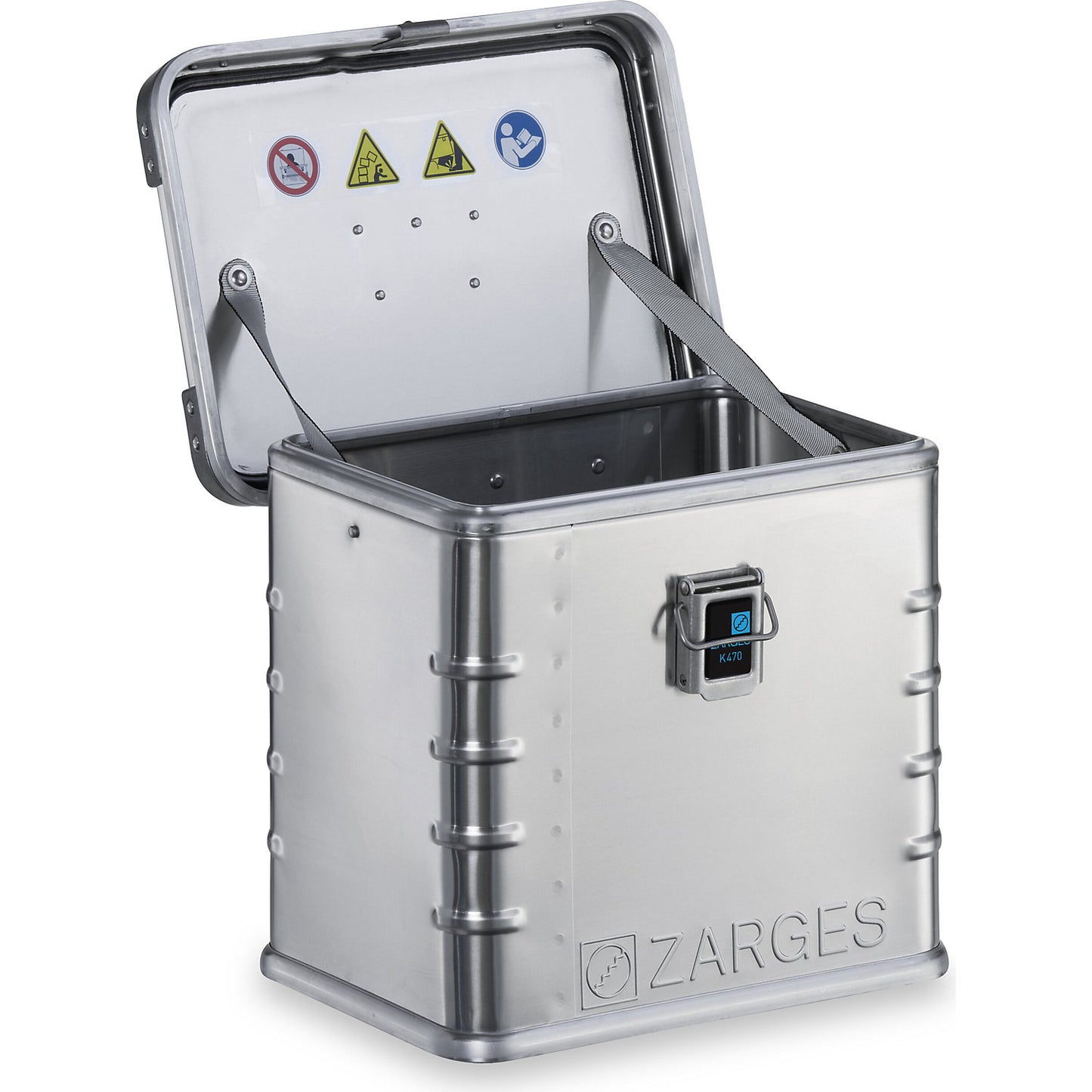 Aluminium transport case, capacity 27 l, internal LxWxH 350 x 250 x 310 mm, robust construction.