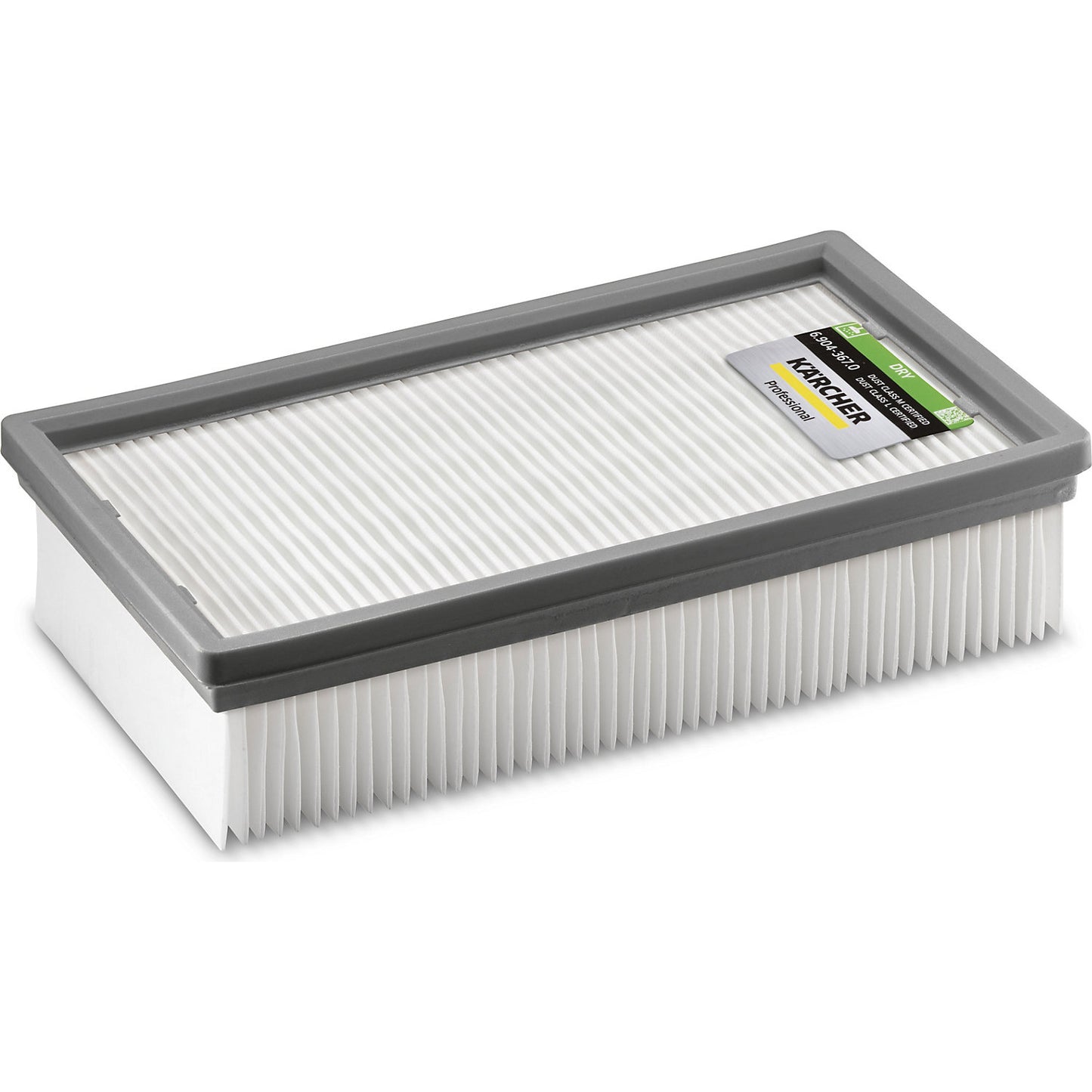 Flat concertina filter element, for wet/dry vacuum cleaners, with cellulose fibre.