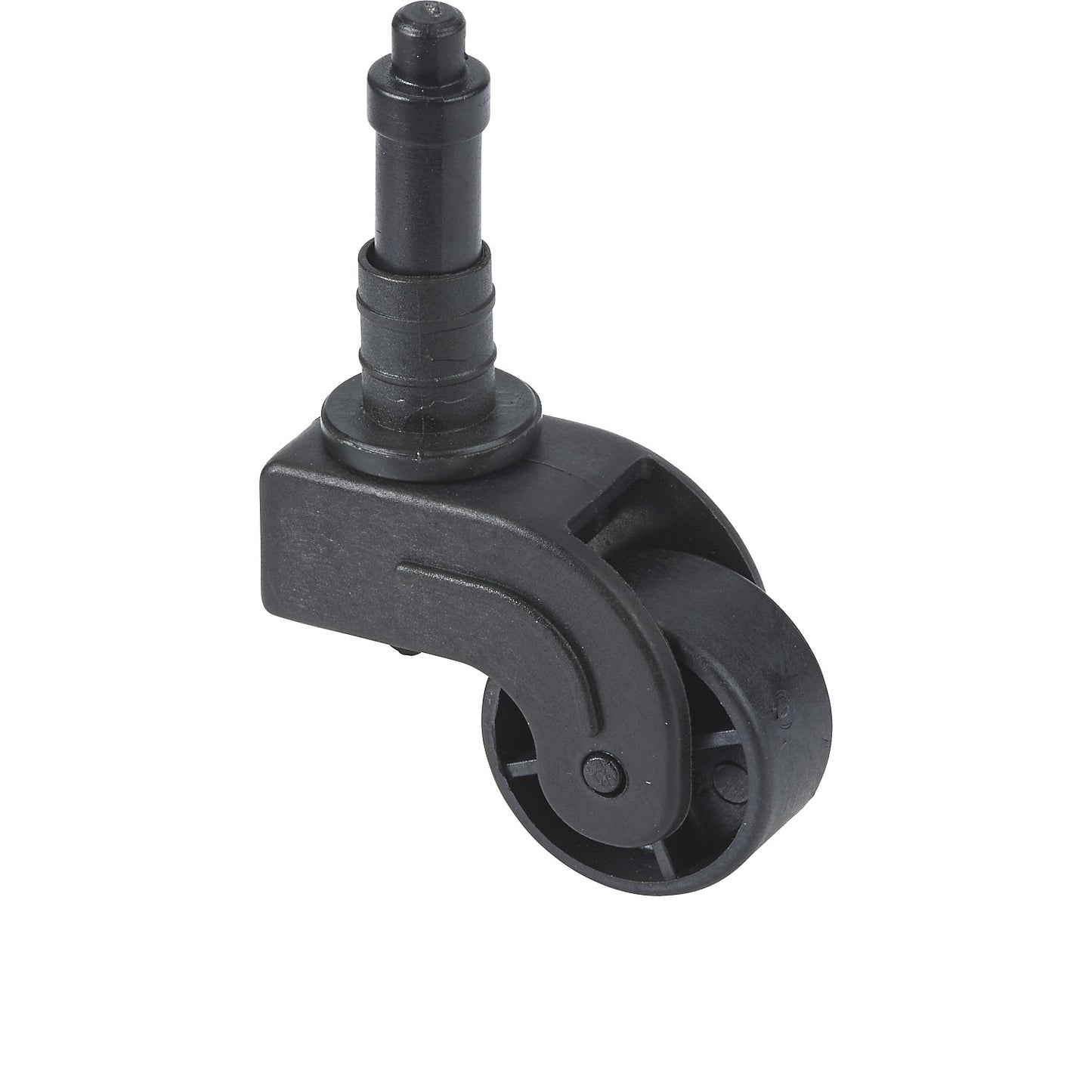 Replacement castor with spring, for TWINCO kick stool, plastic, black.