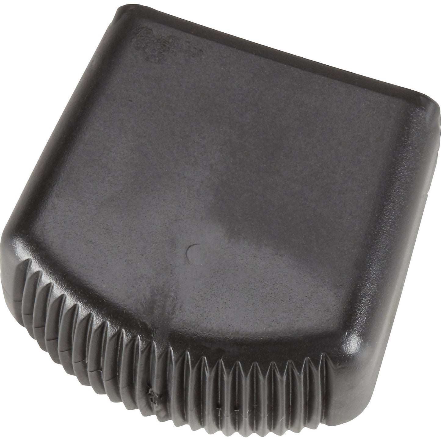 Push-on end cap, PVC, black, 62 x 25 mm.
