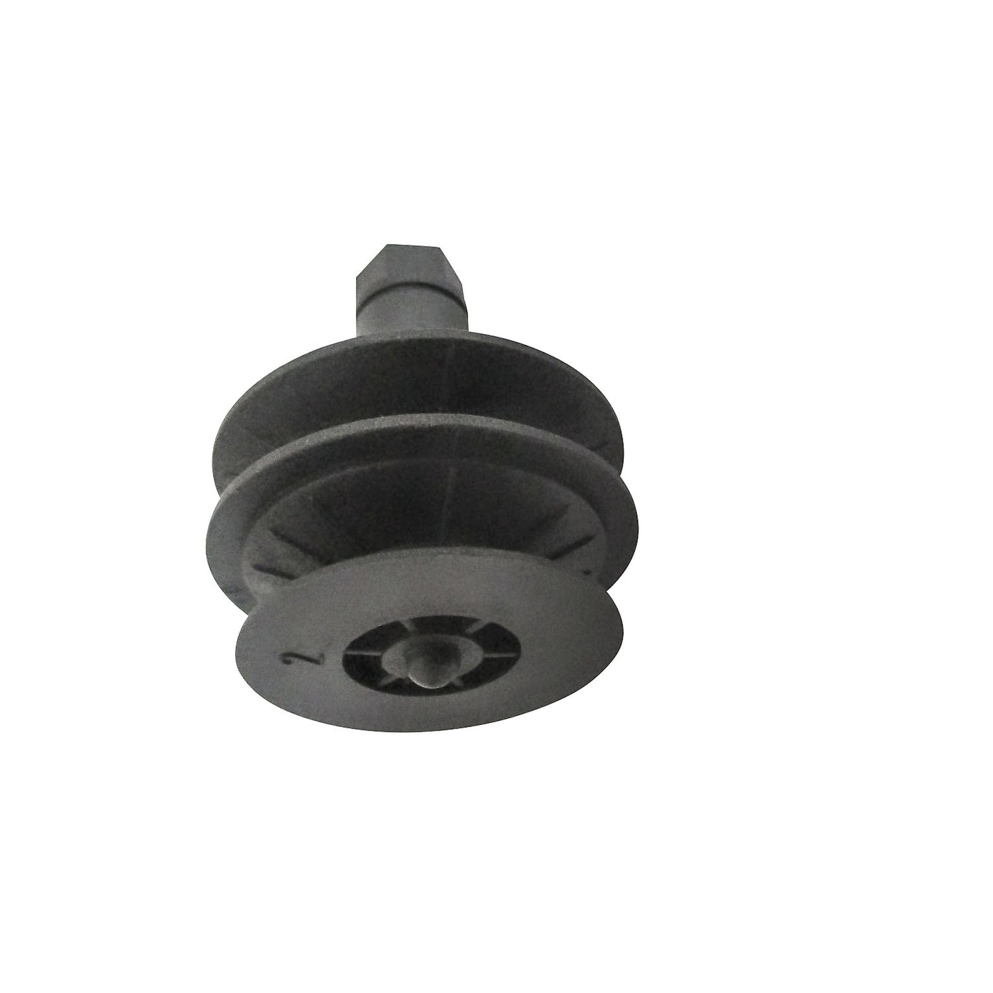 Pulley, rubber, black.