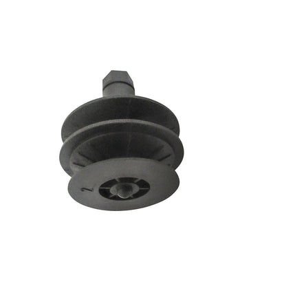 Pulley, rubber, black.