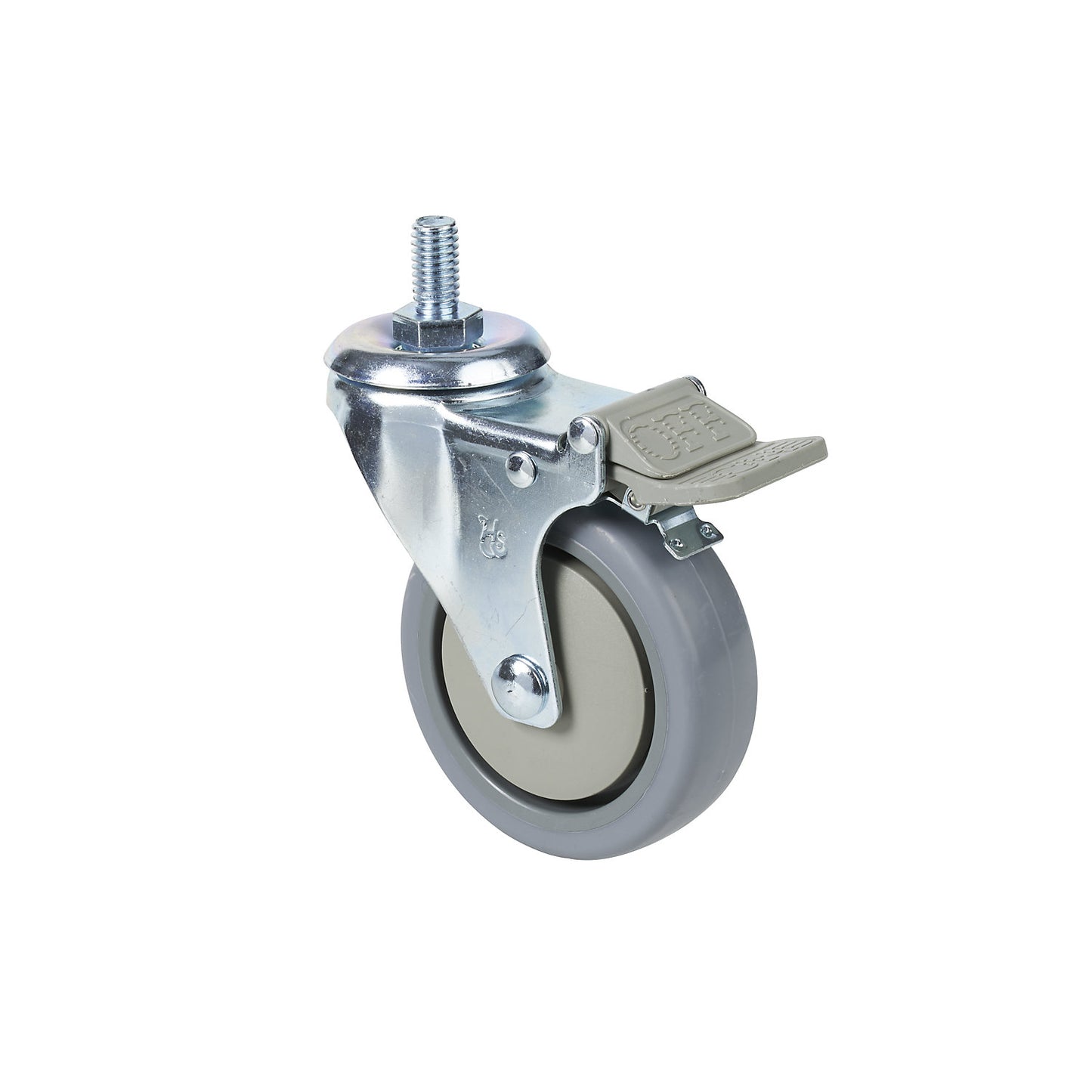 Spare wheel, non marking, Ø 100 mm, swivel castor with double stop.