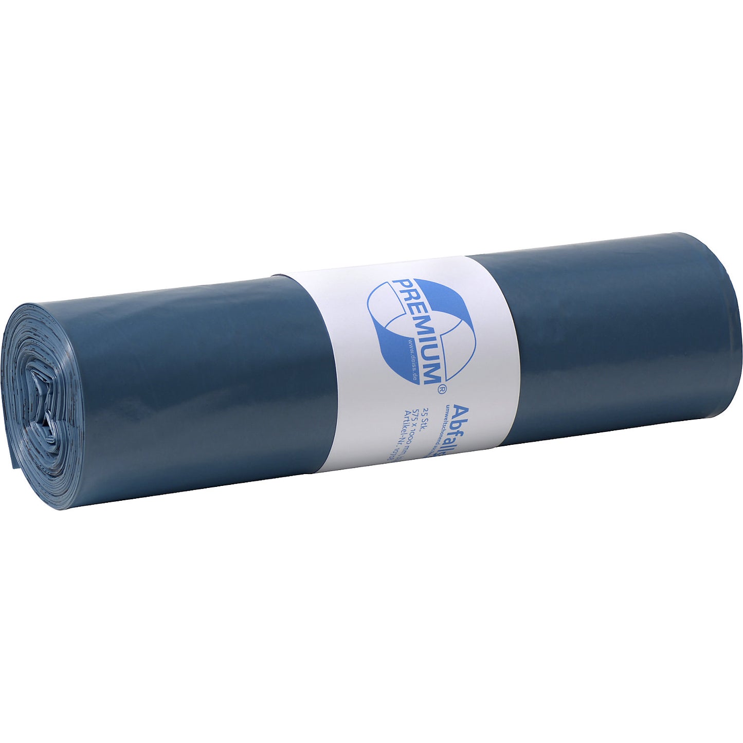 Waste sacks, LDPE, 70 l, 60 µm, WxL 575 x 1000 mm, pack of 250, blue.